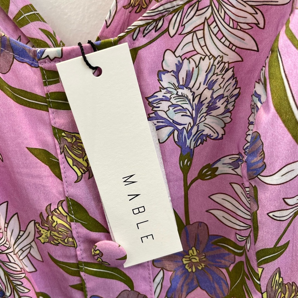 LILAC FLORAL PRINT MAXI DRESS - Picture 6 of 6